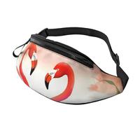 Gürteltasche mit zwei roten Flamingos für Herren und Damen, modische Hüfttasche, Reise-Crossbody-Tasche mit verstellbarem Gurt, wasserdichte Brusttasche, Fahrrad-Bauchtasche