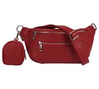 Samantha Look Gürteltasche, echt Leder, Made in Italy, rot, color=rot