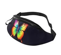 Gürteltasche, verstellbar, Hüfttasche, Regenbogen-Schmetterling, Crossbody-Tasche, Gürteltasche für Damen und Herren