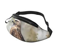 Gürteltasche, verstellbare Hüfttasche, Aquarell von Hawk, sitzend im Baum, Crossbody-Tasche, Gürteltasche für Damen und Herren