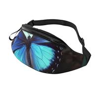 Gürteltasche, verstellbare Hüfttasche, blauer Schmetterling, Crossbody-Tasche, Gürteltasche für Damen und Herren