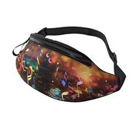 Gürteltasche, verstellbare Hüfttasche, bunte Musiknoten, Crossbody-Tasche, Gürteltasche für Damen und Herren