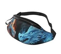 Gürteltasche, verstellbare Hüfttasche, Eis- und Feuerdrachen, Crossbody-Tasche, Gürteltasche für Damen und Herren