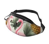 Gürteltasche, verstellbare Hüfttasche, Flamingos und Ananas, Crossbody-Tasche, Gürteltasche für Damen und Herren