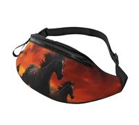 Gürteltasche, verstellbare Hüfttasche, Pferde, rot leuchtende Wolken, Crossbody-Tasche, Gürteltasche für Damen und Herren