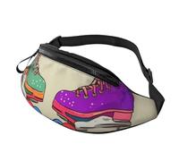 Gürteltasche, verstellbare Hüfttasche, Retro, bunte Rollschuhe, Crossbody-Tasche, Gürteltasche für Damen und Herren