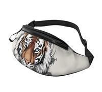 Gürteltasche, verstellbare Hüfttasche, Schwarz und Weiß, Kritzelei-Tiger, Crossbody-Tasche, Gürteltasche für Damen und Herren