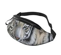 Gürteltasche, verstellbare Hüfttasche, Schwarz und Weiß, Tiger, Crossbody-Tasche, Gürteltasche für Damen und Herren