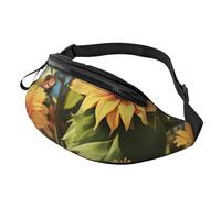 Gürteltasche, verstellbare Hüfttasche, Sonnenblumen und Schmetterlinge, Crossbody-Tasche, Gürteltasche für Damen und Herren