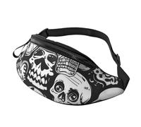 Gürteltasche, verstellbare Hüfttasche, Totenkopf-Umhängetasche, Gürteltasche für Damen und Herren