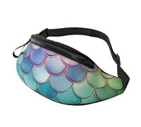 Gürteltasche, verstellbare Hüfttasche, verträumter Farbverlauf, Meerjungfrauenschuppen, Crossbody-Tasche, Gürteltasche für Damen und Herren