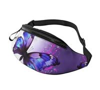 Gürteltasche, verstellbare Hüfttasche, violetter Schmetterling, Crossbody-Tasche, Gürteltasche für Damen und Herren