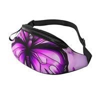Gürteltasche, verstellbare Hüfttasche, violetter Schmetterling, Crossbody-Tasche, Gürteltasche für Damen und Herren