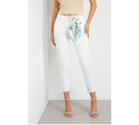 GUESS 1981 Capri Pure White Größe: 27 | Slim Jeans Outlet | Damen | Cyan