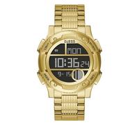 Guess 45 mm Digitale Armbanduhr aus Silikon, goldfarben, Klassisch