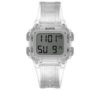 GUESS 46 mm Chronograph-Armbanduhr, farblos, Einheitsgröße, Quarzuhr, digital