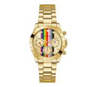 Guess Damen Armbanduhr Active Life 38 mm Regenbogen auf dem Zifferblatt Armband Edelstahl GW0433L1