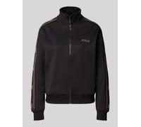 GUESS Activewear Relaxed Fit Sweatjacke aus elastischem Viskose-Mix in Black, Größe XL