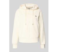 Guess Activewear Sweatjacke mit Label-Applikation in Offwhite, Größe XS