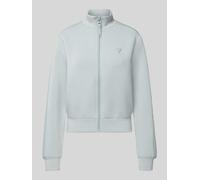 Guess Activewear Sweatjacke mit Label-Applikation Modell 'NEW ALLIE' in Mittelgrau, Größe XL