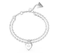 GUESS All You Need Is Love Mini Heart Lock Bracelet S Rhodium