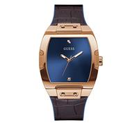 Guess Armbanduhr Phoenix GW0386G2 Herren 43 mm Lederarmband minimalistisch Blau