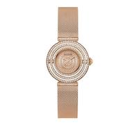 GUESS Analoge Armbanduhr mit Roségold-Ton und Kristallen