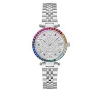 Guess Analoge Damenuhr Quarz mit Edelstahlarmband Z01012L1MF, Silber