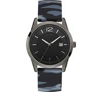 GUESS Analoge Herren-Quarzuhr mit Silikonarmband W0991G6, Schwarz, Band