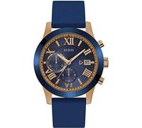 Guess Analoge Herren-Quarzuhr mit Silikonarmband W1055G2, Marineblau, Band
