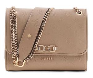 GUESS Anise Convertible Xbody Flap Dark Taupe Logo