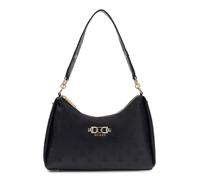 Guess Damen Schultertasche Anise 30 cm – Doppelreißverschluss, Schwarz