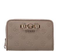 GUESS Anise SLG Zip Around Wallet M Dark Taupe Logo