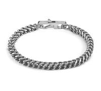 Guess Armband für Herren, Kollektion My Chains. Armband mit Kette aus Stahl, Farbe Stahl und Schwarz. Größe: L. Die Referenz lautet Jumb01338Jwstl