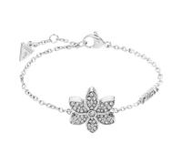 Guess Armband Stahl Silberfarbig weißer Lotus Damen