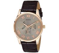 Guess Herren-Armbanduhr Analog Quarz Leder W0608G1