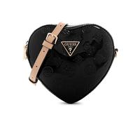 GUESS Arnela Mini Heart Handtasche, Schwarzes Logo, Einheitsgröße