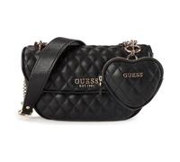 Guess Schultertasche Atabey – umwandelbar zur Crossbody, Klappe, 22 cm, Schwarz, Damen