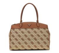 GUESS Audrey Logo Deluxe Dome Tote Cognac Logo