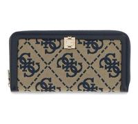 GUESS Geldbörse Audrey Logo SLG Zip Around Wallet Navy Logo dunkelblau