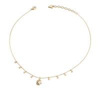 GUESS Halskette Aurora 16-18" Pave Fringes Yellow Gold goldfarben