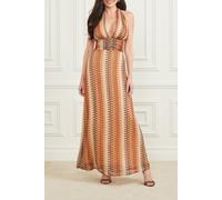 GUESS Autumn Fearne Maxi Rust Brown Multi Größe: 42 | Maxikleider Outlet | Damen | Braun
