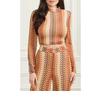 GUESS Autumn Fearne Top Rust Brown Multi Größe: XS | Blusen Outlet | Damen | Braun