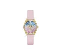 Quarzuhr GUESS "AVA", rosa, goldfarben, Armbanduhren, Damen, Quarzuhr, Armbanduhr, Damenuhr, Silikonarmband, analog (87580858-0) rosa, goldfarben