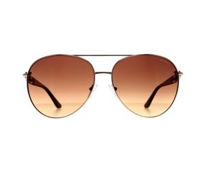 Guess Aviator Womens Glänzend Blassgold Braun Farbverlauf GU00158 Einheitsgröße