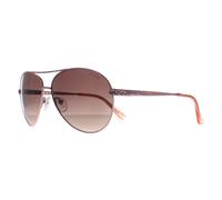 Guess Aviator Womens Glänzend Rose Gold Braun Gradient GU7470-S Einheitsgröße