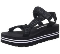 GUESS Avin Keilsandalen für Damen, Schwarz, 11