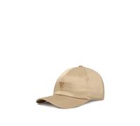 Guess Baseballmütze AW5396 POL01 – Nylon, Beige, dreieckiges Metallic-Logo, verstellbar