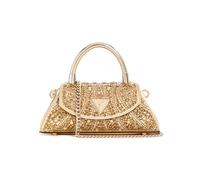 GUESS Beauvoir Top Handle Flap Bag Gold