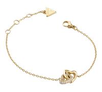 Guess Yellow Gold Beloved Bracelet with Interlocking Hearts Design